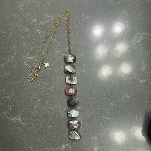 Panacea stone drop necklace